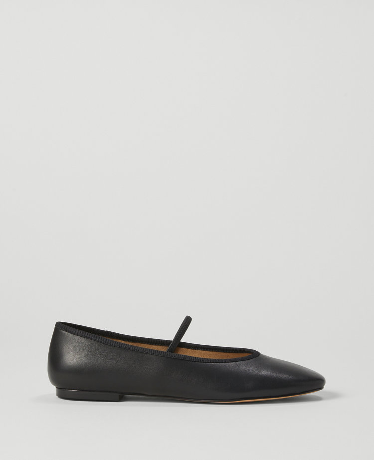 Mary Jane Leather Ballet Flats