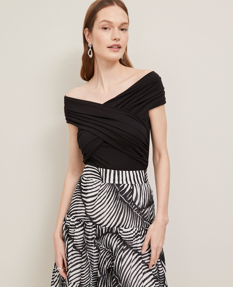 Crisscross Off-The-Shoulder Top