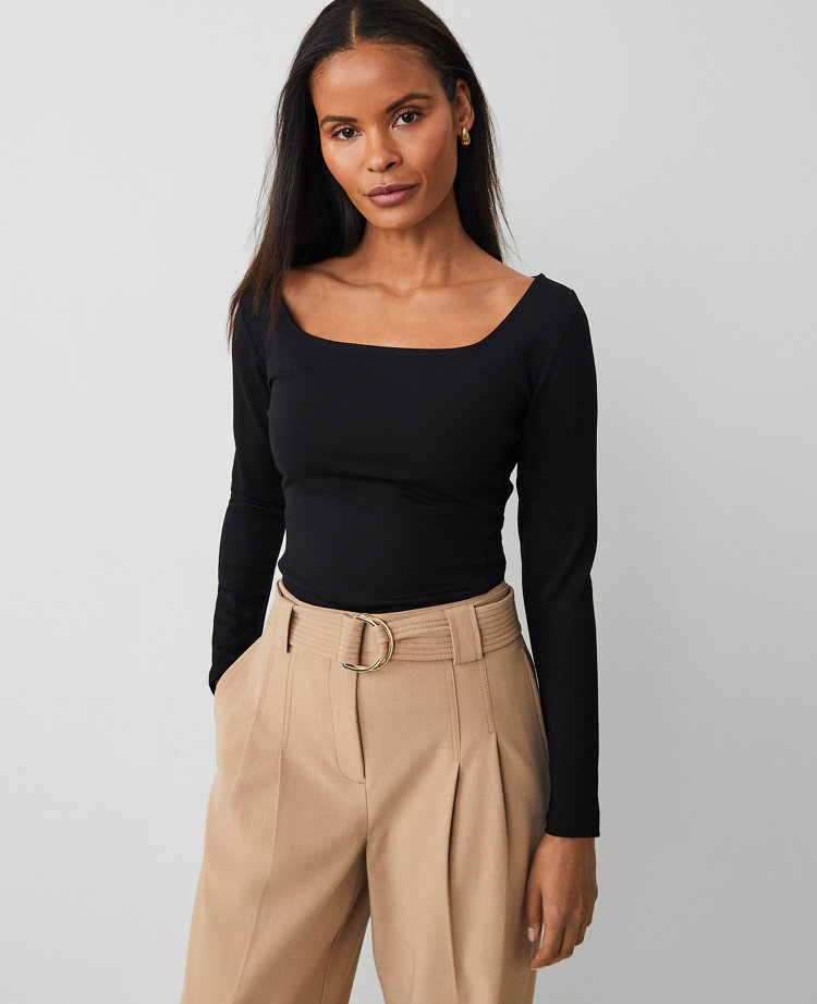 Ponte Square Neck Top