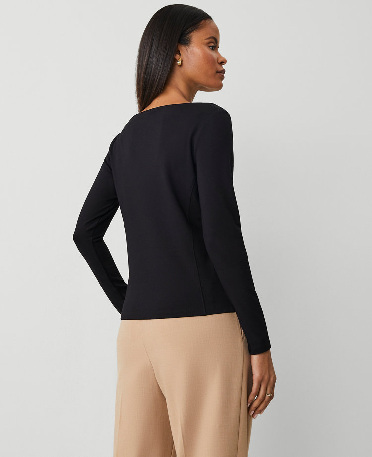 Ponte Square Neck Top