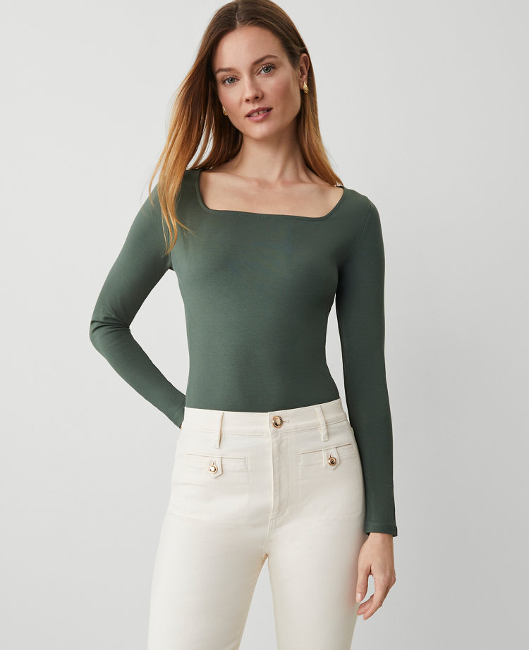 Ponte Square Neck Top