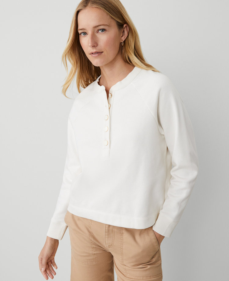 Petite Henley Sweatshirt