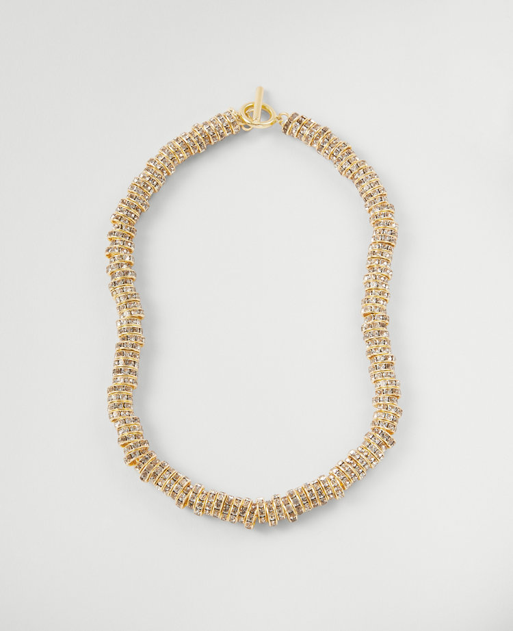 Crystal Disc Statement Necklace