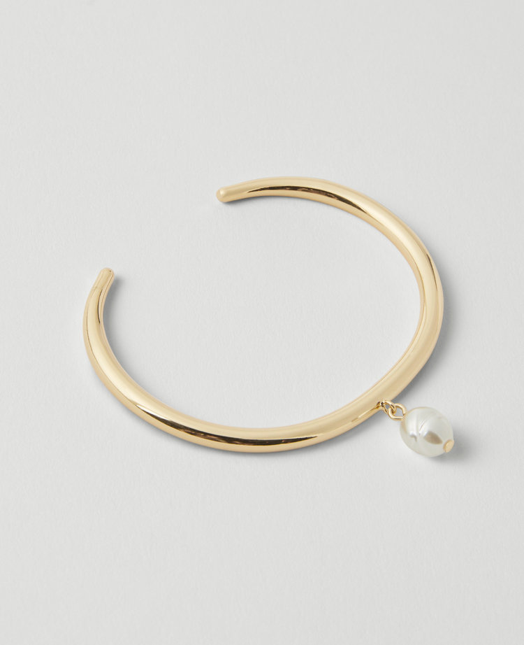 Pearlized Drop Cuff Bracelet