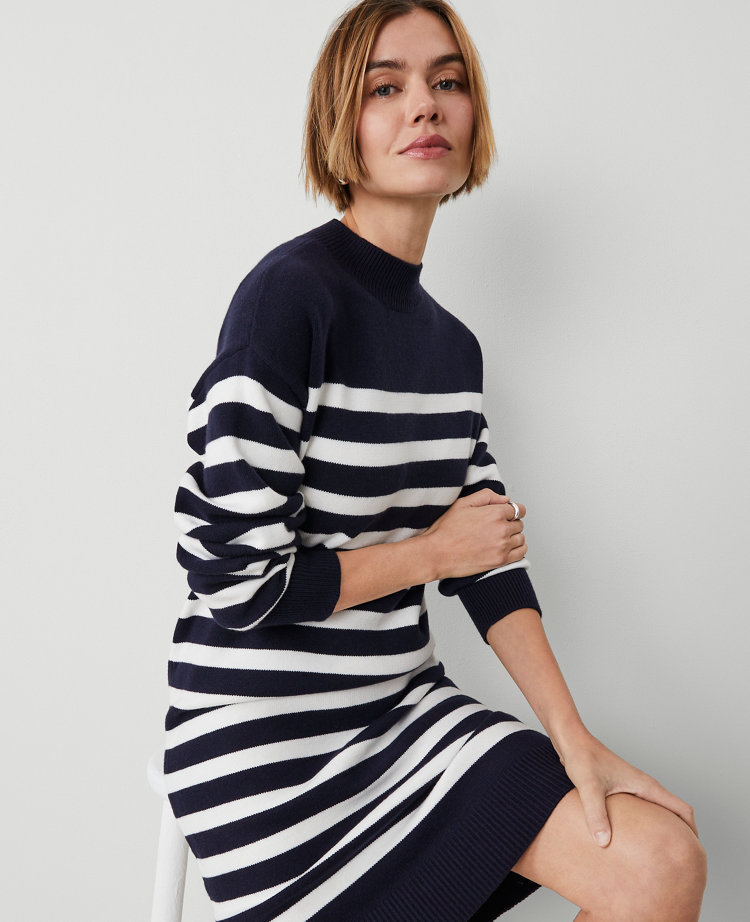 Petite Striped Sweater Dress