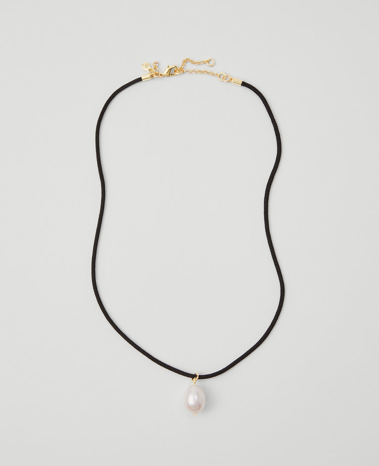 Pearlized Pendant Cord Necklace