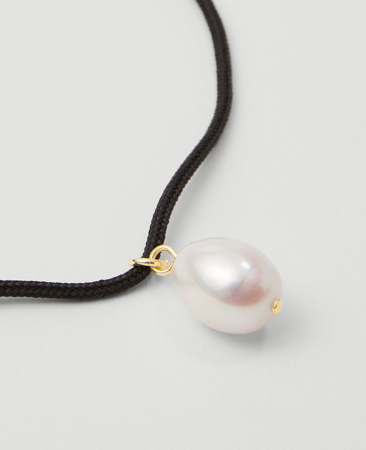 Pearlized Pendant Cord Necklace