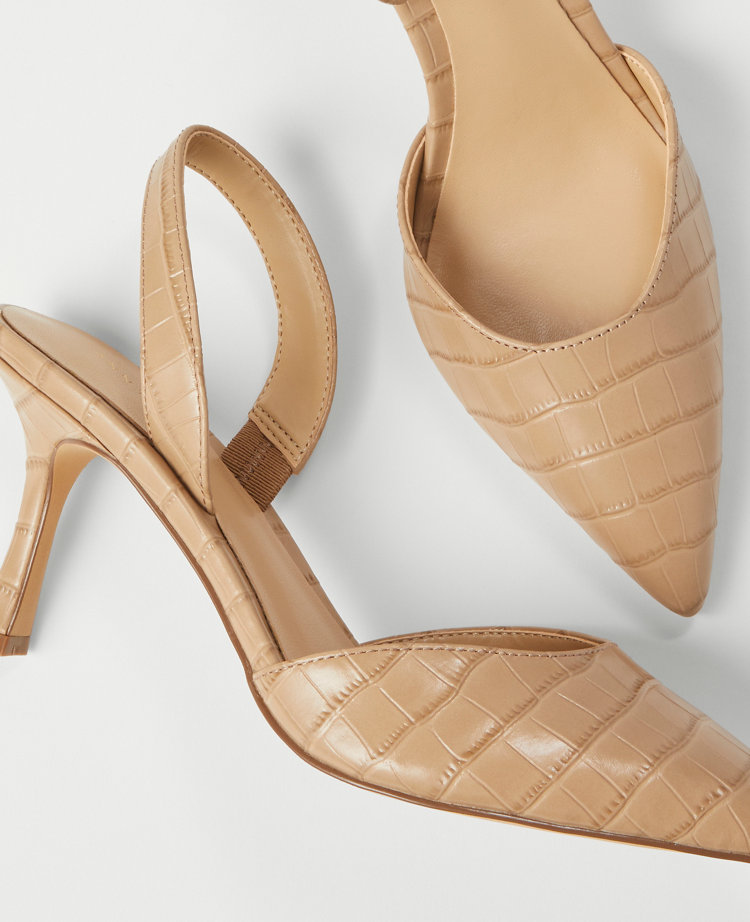 Kerry Embossed Slingback Pumps