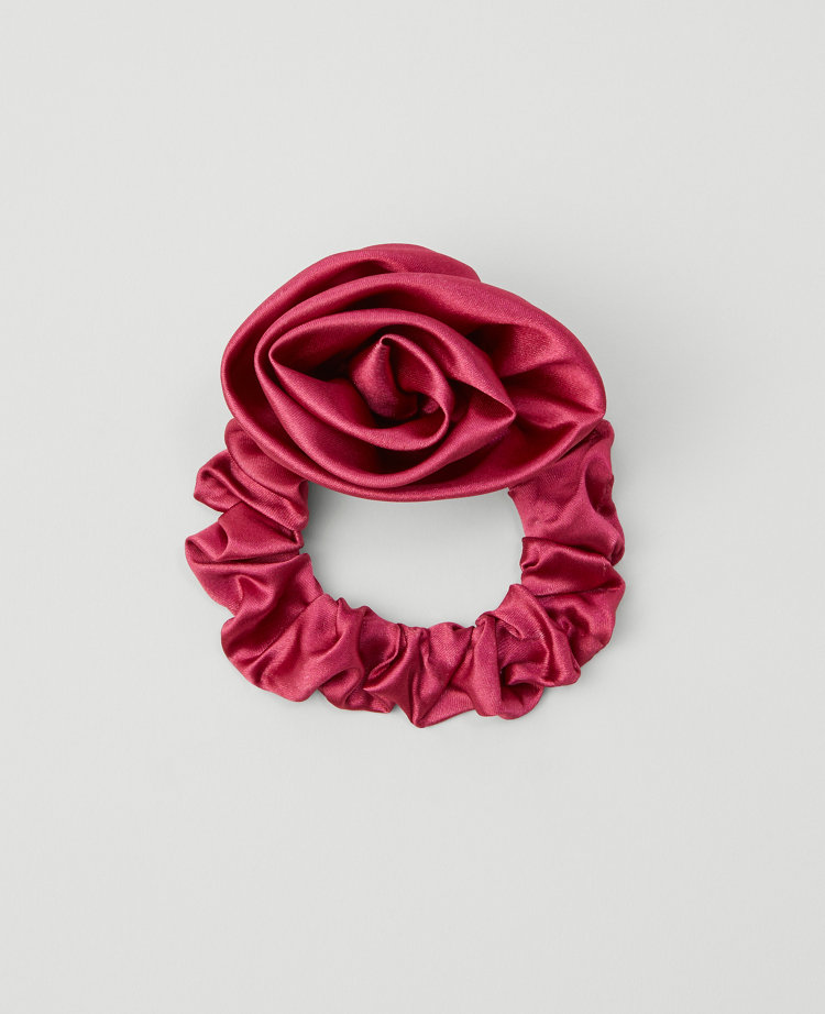 Rosette Silk Scrunchie