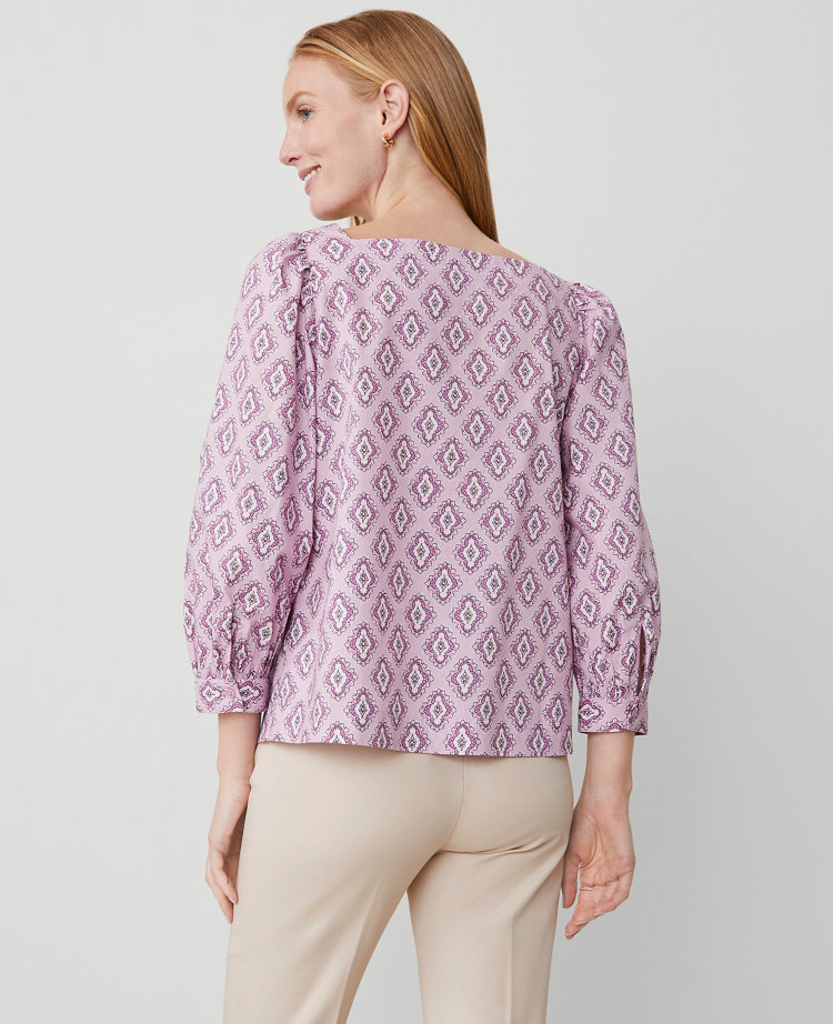 Square Neck Puff Sleeve Blouse