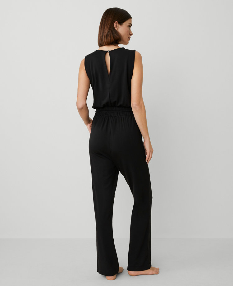 Ann Taylor Lounge Jumpsuit Black Women's