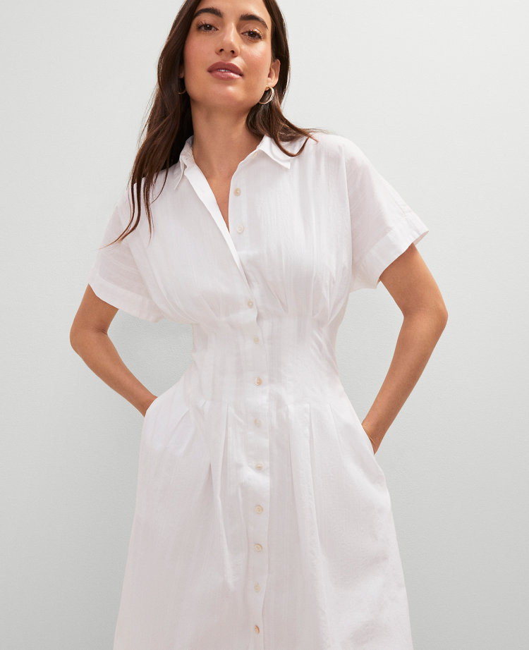 Weekend Collection Pleated Midi Shirtdress