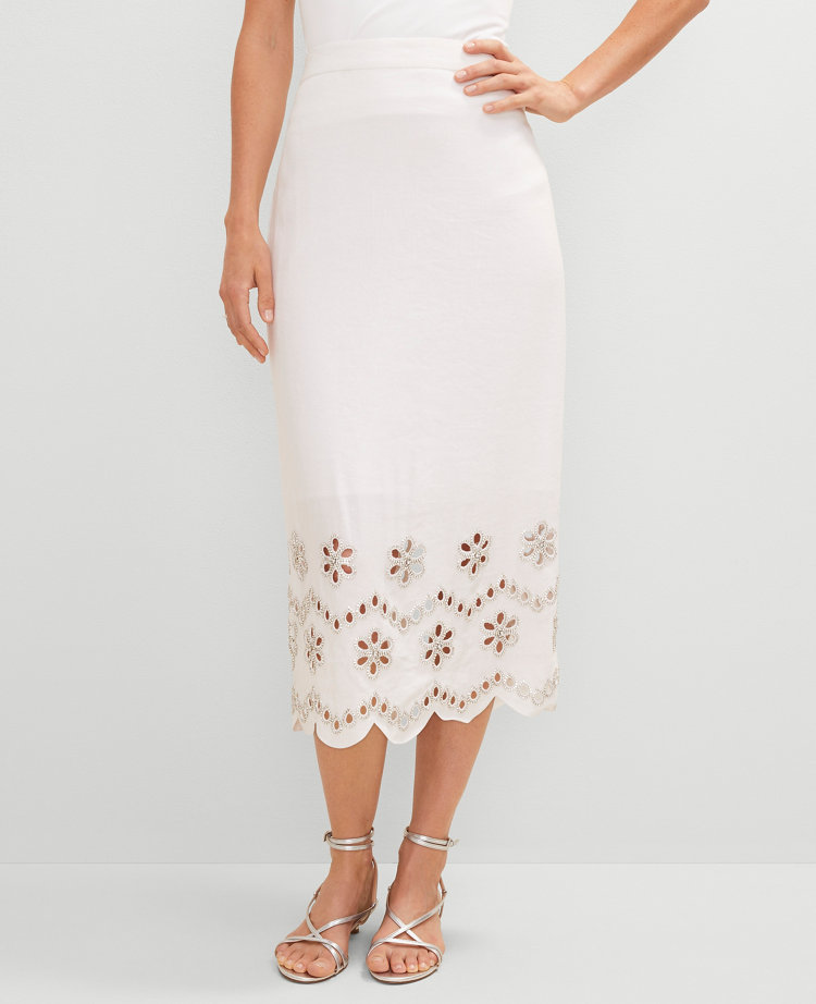 Studio Collection Scalloped Midi Skirt