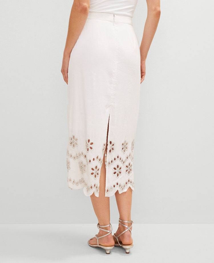 Studio Collection Scalloped Midi Skirt