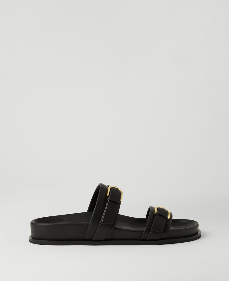 Ann Taylor Buckle Leather Sandals Women's