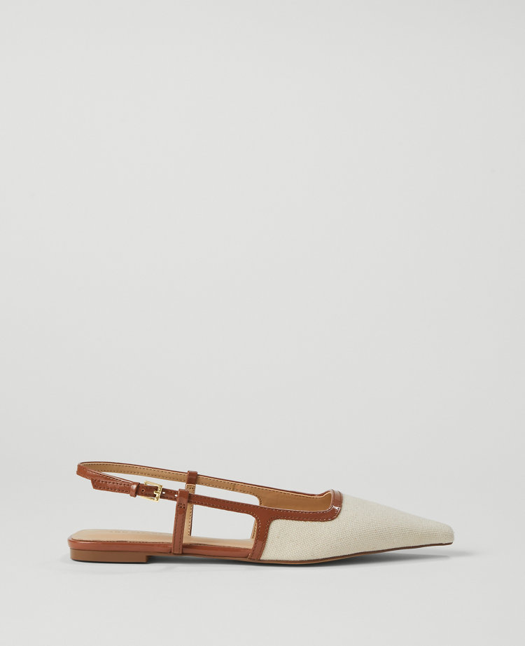 Nip Toe Slingback Flats