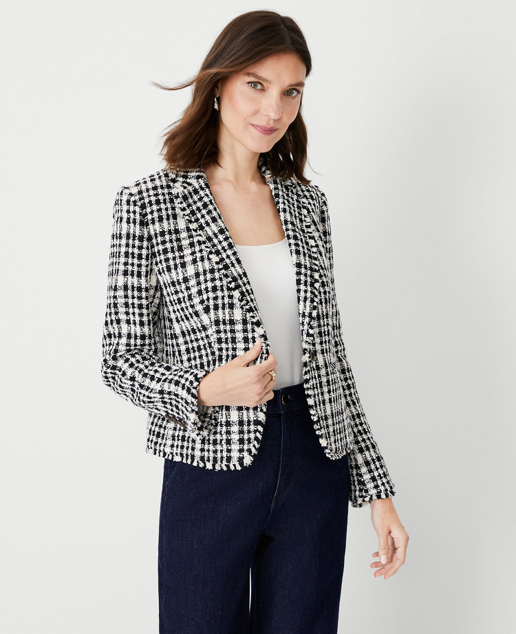 Ann taylor hot sale tweed blazer