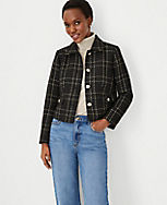 Shimmer Tweed Collared Jacket carousel Product Image 1