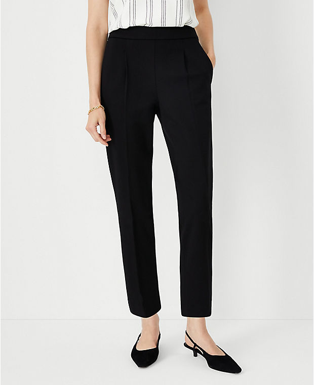 The High Rise Eva Easy Ankle Pant in Twill