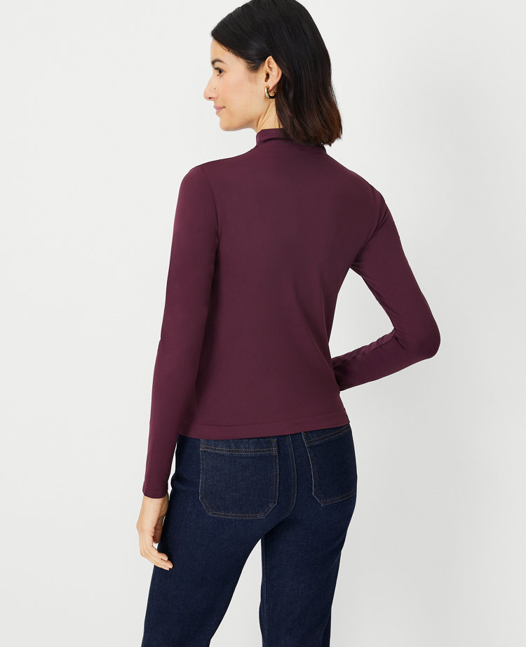 Seamless Long Sleeve Turtleneck Top