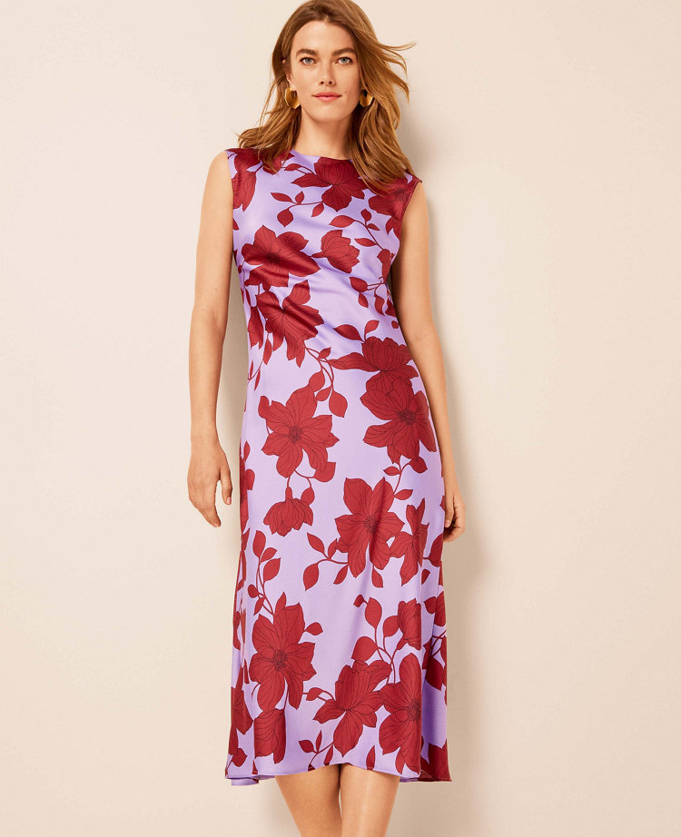 Floral Cap Sleeve Slip Dress