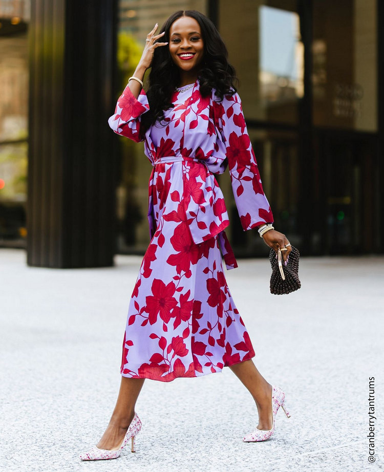 Floral Print Hourglass Dress - Ready to Wear