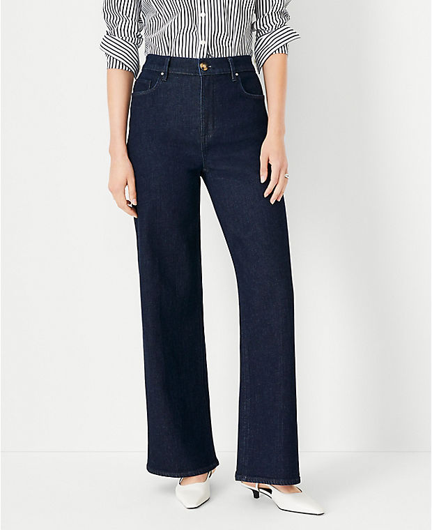 High Rise Wide Leg Jeans in Classic Rinse Wash