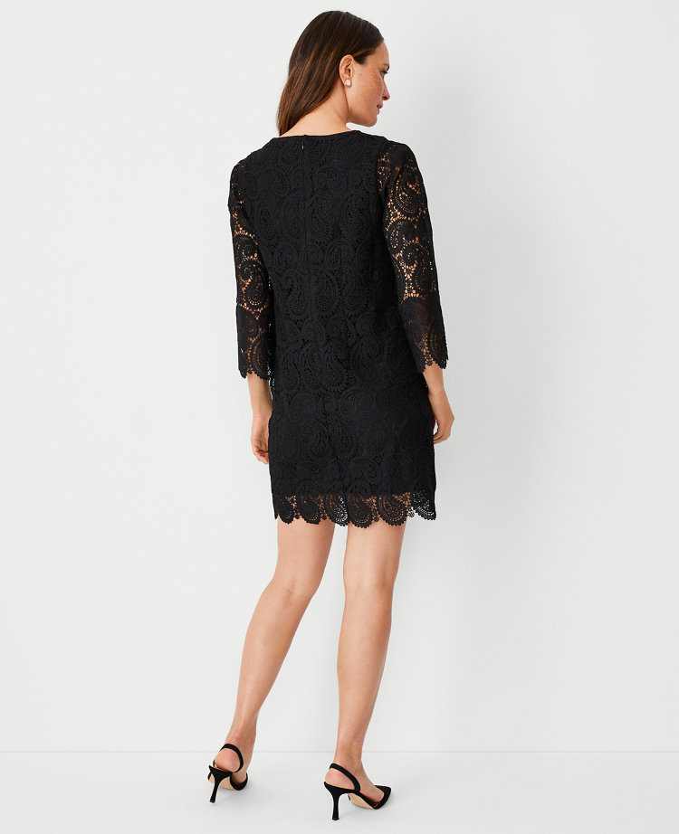 Lace V-Neck Shift Dress