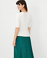 Ribbed Puff Sleeve Sweater carousel Product Image 2