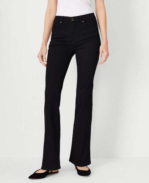 Petite Mid Rise Boot Cut Jeans in Classic Black Wash