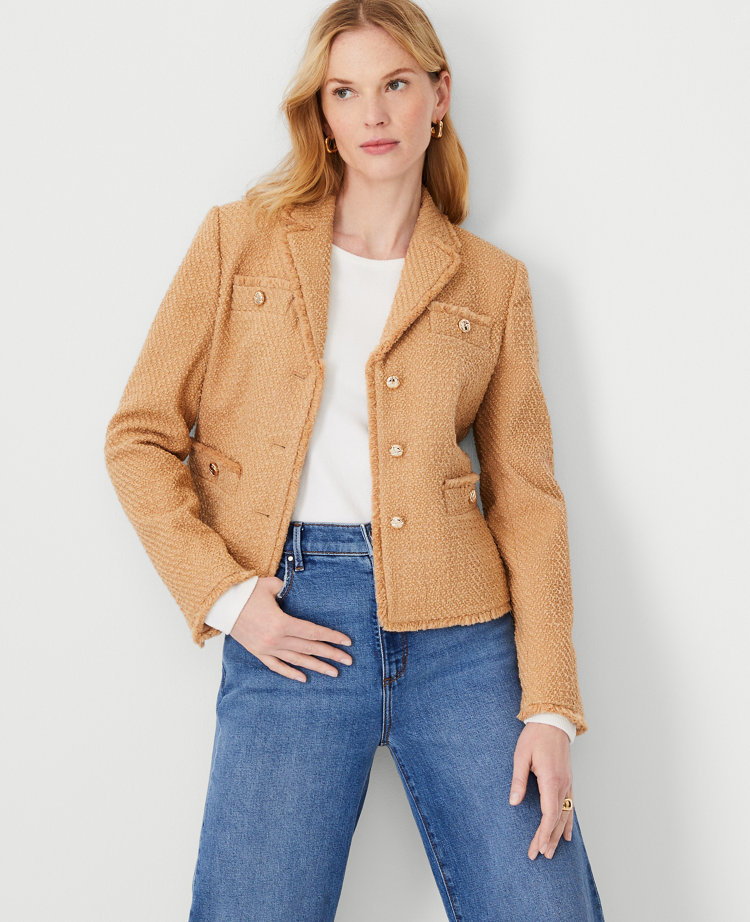 Petite Cropped Tweed Jacket