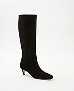 Skinny Heel Suede Tall Boots carousel Product Image 1