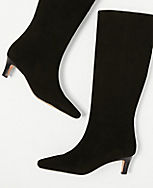Skinny Heel Suede Tall Boots carousel Product Image 2