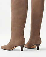 Skinny Heel Suede Tall Boots carousel Product Image 2
