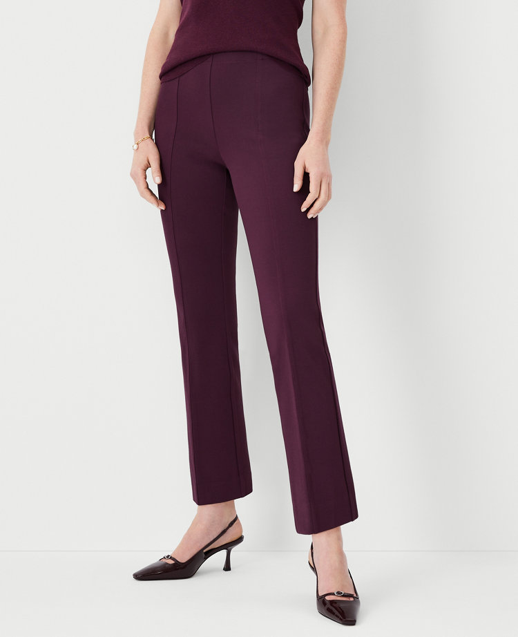 Side Slit Detail Pull-On Crop Pant