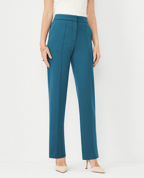 The Pintucked Straight Pant in Double Knit