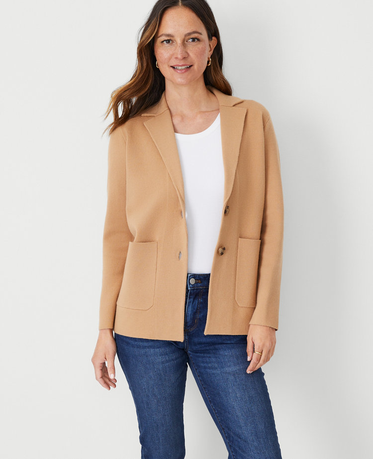 Cropped sweater outlet blazer