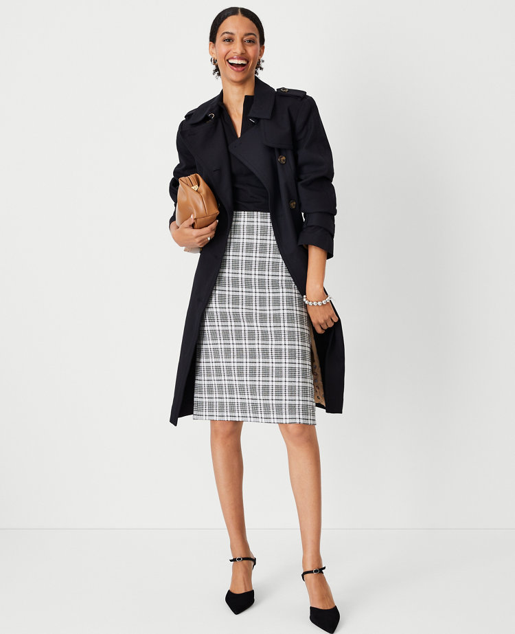 Chaps plaid pencil skirt best sale