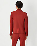The One Button Blazer in Lightweight Weave carousel Product Image 2