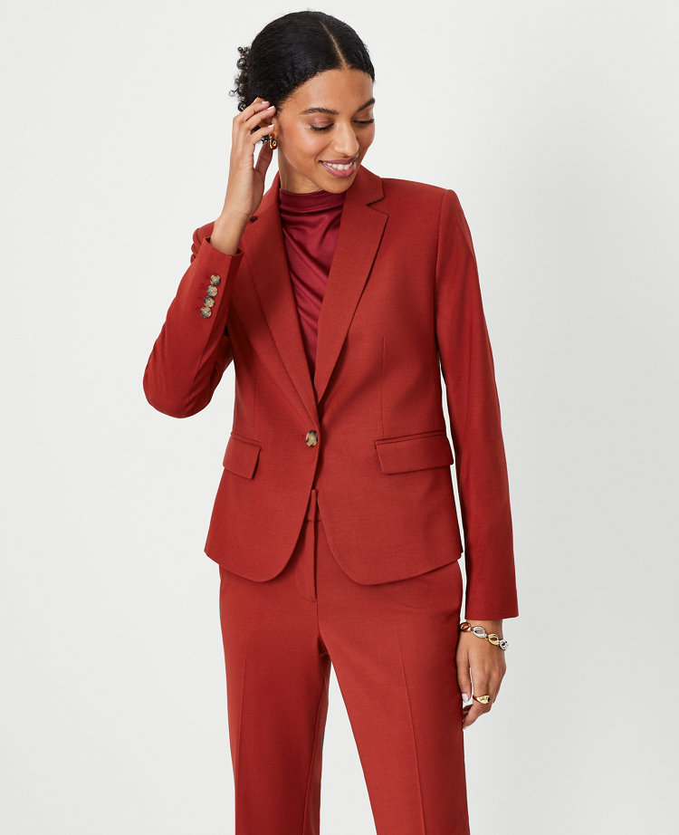 The One Button Blazer in Lightweight Weave