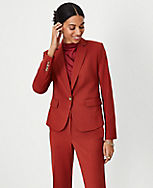 The One Button Blazer in Lightweight Weave carousel Product Image 3