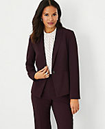 The One Button Blazer in Fluid Crepe carousel Product Image 1
