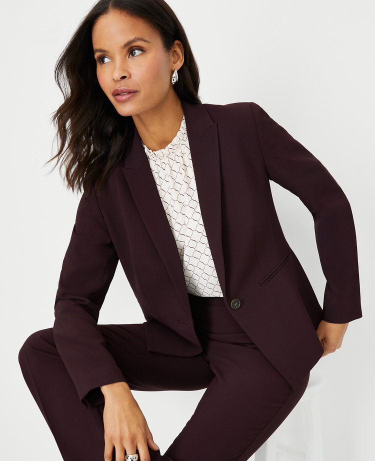 The One Button Blazer in Fluid Crepe