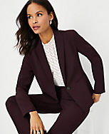 The One Button Blazer in Fluid Crepe carousel Product Image 3