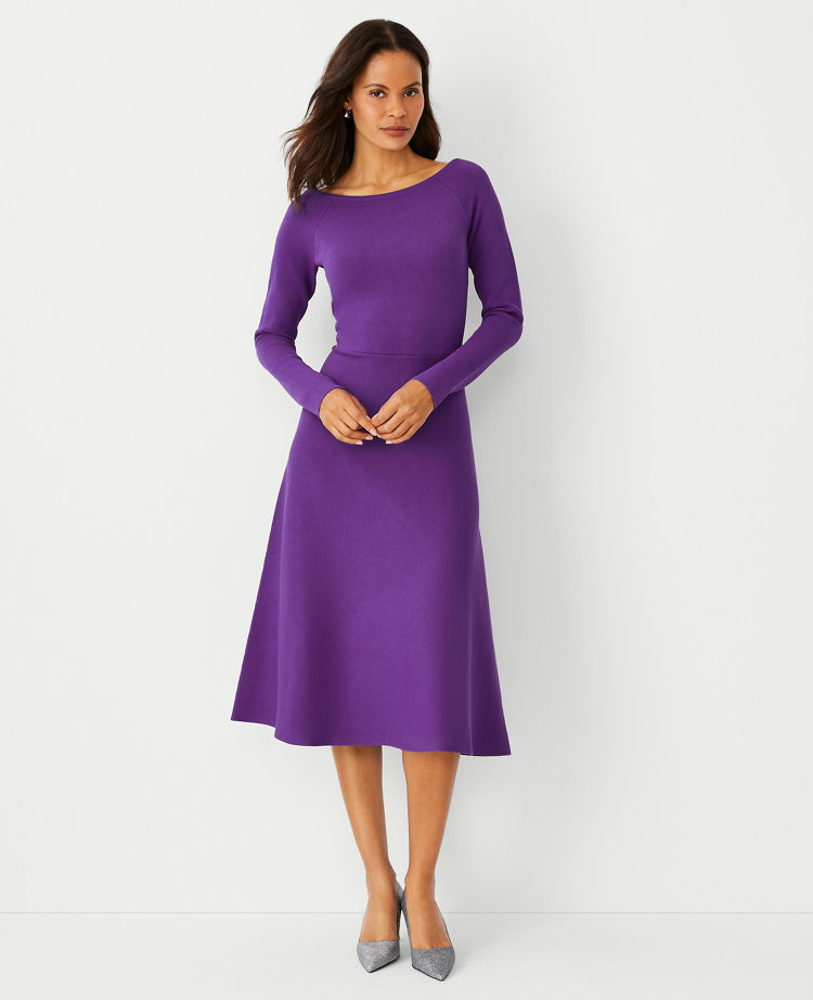 Boat neck store sweater dress