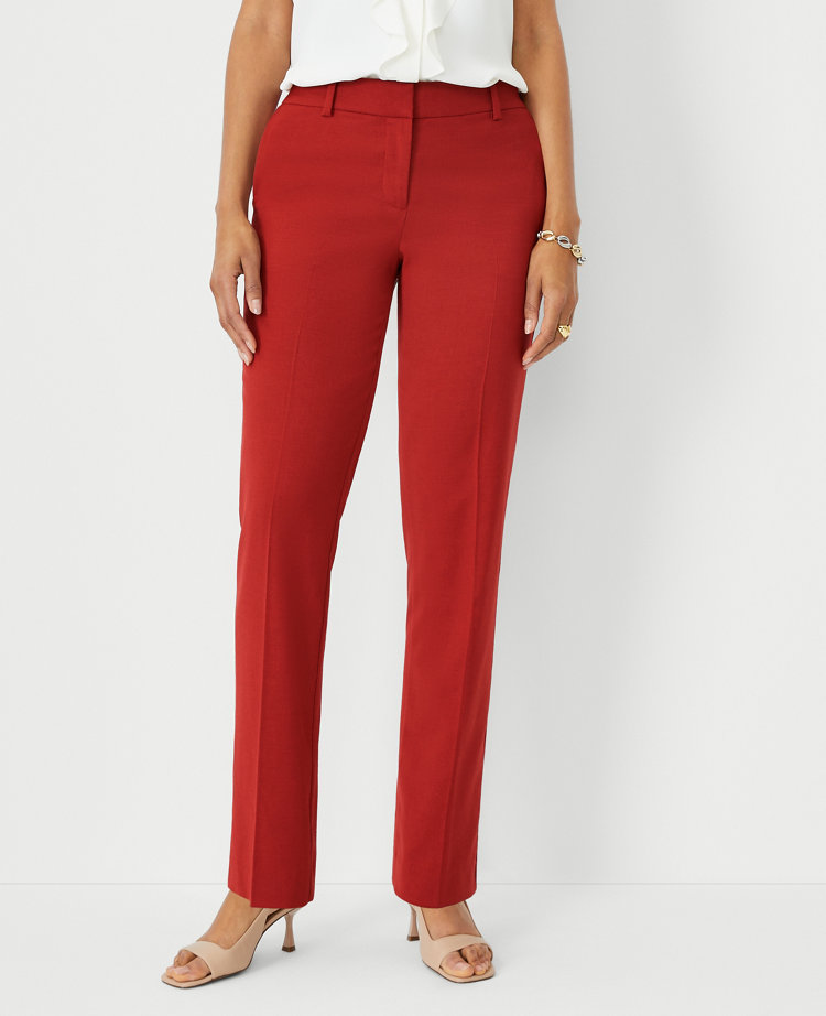 The Petite Straight Pant in Lightweight Weave - Curvy Fit