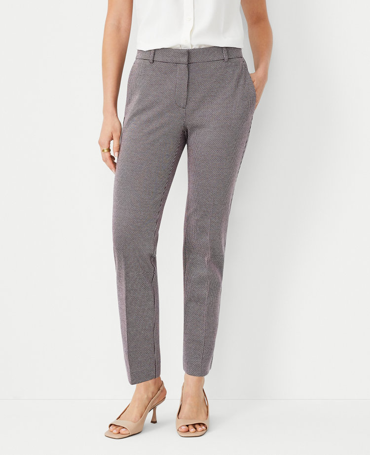 The Pintucked Easy Straight Ankle Pant in Crepe