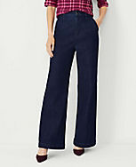 High Rise Trouser Jeans in Classic Rinse Wash carousel Product Image 2