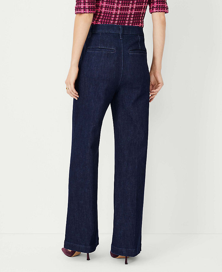 High Rise Trouser Jeans in Classic Rinse Wash