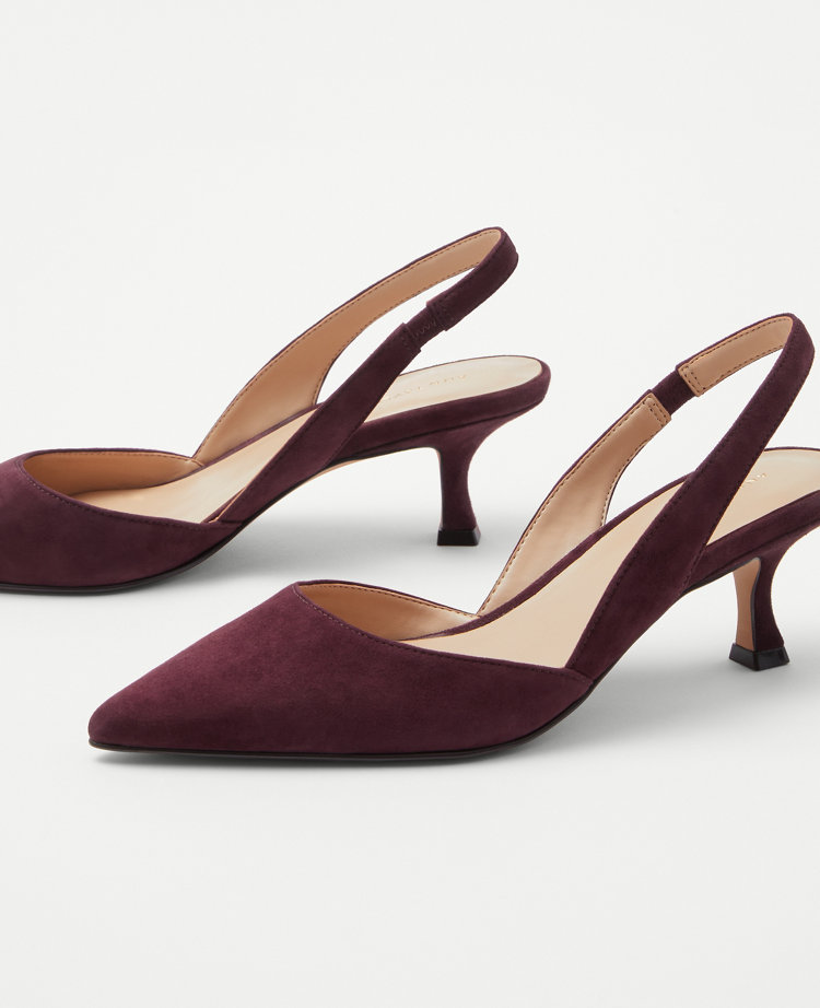 Burgundy on sale kitten heels